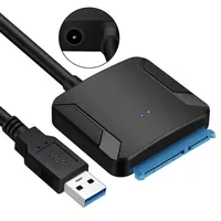 Convertisseur de câble d'adaptateur USB 3.0 à SATA pour 2,5 3,5 pouces SSD / HDD Prise en charge des convertisseurs de disque dur externe à haute vitesse