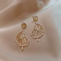 Trendy Moon Studs Dangle Earrings For Women Temperament Pearl Cherry Cat Rhinestone Stud Earring Girl Party Jewelry Gift