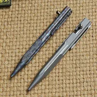 Zwei Sonne Titanium Drill Rod Tactical Pen Camping Jagd im Freien Überleben praktische EDC Multi Utility Write Pens Tools285e