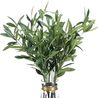 Dekorative Blumen Kränze künstliche Olivenblätter Stamm 96 cm/37 '' Lange falsche Pflanzenzweige für Blumenarrangement Vase Bouquet Wedig
