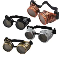 Unisex Gothic Vintage Victorian Style Steampunk Goggles Солнцезащитные очки Сварки панк -готические очки косплей Zza
