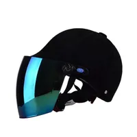 Bikight ademende helm met lenzen Motorfiets Bikgles Goggles windschermbeschermer Verstelbare buitenfietsenfiethelmen - C