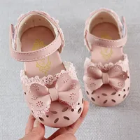 EST Summer Kids Chaussures MT-CS Mode Cuirs Sweet Enfants Sandals pour Filles Enfant bébé Bébé respirant Hoolow Out Bow chaussures 220411