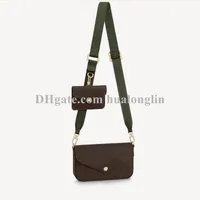 Women Handbag Flat Evening Bag Messenger Leather shoulder cross body fashion woman purse original box serial number280p