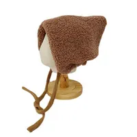 Bonnet / crâne caps Lamb Wool Hat femme Version hiver