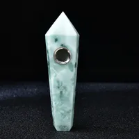 Green Alabaster Healing Quartz Crystal Reiki Gemstone Gemstone Pipe Crystal Smoking Pipe