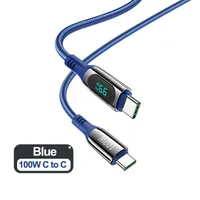 HoCO 1.2m 100W USB zum Typ C Cable 5A PD Fast Lade -LED -Digitalanzeige für MacBook iPad Quick Ladegerät für Samsung S20 Xiaomi 1222E
