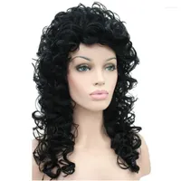 Synthetische Perücken Stronbeauty Frauenperücke schwarz/gelbe natürliche lange lockige Frisuren Haare voller Tobi22