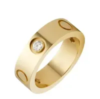 2022 Pierścienie miłosne damskie biżuteria Tytan stalowy Pojedynczy paznokcie pierścień europejski i amerykańska moda hip hop swobodny para klasyczna złota srebro 11