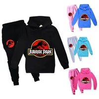 Toddler Boys Clothing Set Spring Autumn Fashion Hoodies Tracksuit Jurassic Park Hooded T-Shirt Suit Children Kid Girl Sweatshirt269f