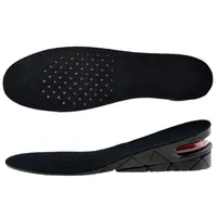 2 Layer Insoles Black PVC Adjustable Size Air Cushion Invisible Height Increase 5 cm Insole Lift Inserts Higher Shoes Pads For Men258d