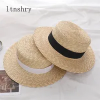 Summer Women Wide Brim Straw Hat Fashion Chapeau Paille Lady Sun Hats Boater Wheat Panama Beach Hats Chapeu Feminino Caps 220511
