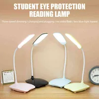 LED Table Lamp USB Rechargeable Dimmable Desk Reading Light Foldable Rotatable Touch Switch Study Work Bedroom Table Lamps Y220511