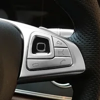 Araba Direksiyon Düğmeler Düğme Döşeme Kapak Sticker Oto İç Aksesuarları Styling Mercedes Benz E sınıfı W213 Düğme Çerçevesi için