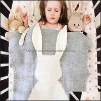 البطانيات المنسوجات المنسوجات حديقة إنس أرنب أذني بطانية ثلاثة أطفال أرنب أطفال متوكون