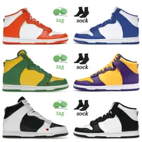 Top Fashion 2022 Skate High Dunks Diseñador de zapatos casuales Syracuse Juego Royal Lakers Syracuse White Red Midnight Midnight Dunkes Trainers Tennis