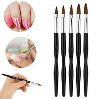 Nail Art Kits 5pcs Acrylic Uv Gel Carving Brush Glitter Pen Set Tools Brushes For Manicure Equipment Supply Professionals315N