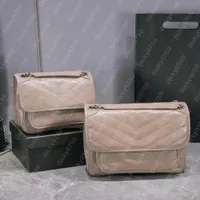 Bolsas de ombro de grife de alta qualidade Luxo Niki Caxy Leather Messenger Bags Mulheres Bolsa Cruzada Satchel Lady Lady Vintage Design Sacoche Classic Dicky0750
