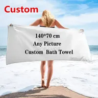 Entrega de DHL Toalha de praia personalizada Toalha de natação macia Toalhas de banho rapidamente