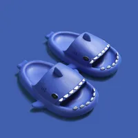 Çin Marka Sandal Mavi Stereo Köpekbalığı Eva Soğuk Yolu Çocuk Terlik Yaz Evi Ev Evliye yürümeye başlayan çocuk ebeveyn-çocuk slip yumuşak bebek2746