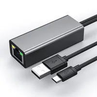 5pcs/lotes micro USB a RJ45 Adaptador de cartão de rede 10/100 Mbps Ethernet 2.0 LAN Switch para Fire TV Google Chromecast201J