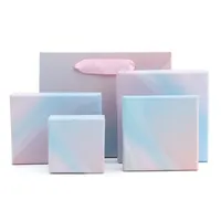 Designer Multi Size Paper Jewelry Boxes Creativity Pink Gradient Cloud Present Packaging Case Halsband Earring Ring Holder