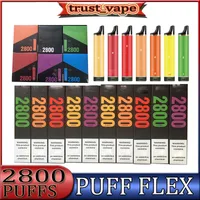 puff flexd 2800 Puff vape E Cigarettes Disposable Pen 1500mAh Battery 10ML Pods Cartridge Pre Filled Vaporizers Portable Vapor Devcice kit