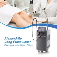 Profissional 1064nm 755nm Alex ND YAG Laser Alexandrite Longo Pulse Laser M￡quina de remo￧￣o de cabelo
