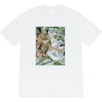 20SS bling tee dólar estadounidense diamante estampado de diamantes camisetas de diseño de high street de verano.