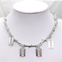 Trendy New Chokers Ladies Gothic Punk Blade Barbed Wire Small Thorns Chain Colar Colar Gift A287