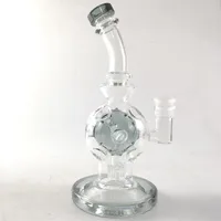 Fab Egg Hookahs 21cm Tall Heady Glass Smoking Bong Functional Stable Oil Rig Water Pipe
