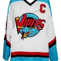 Nikivip Custom Retro Howe #9 Detroit Vipers Hockey Jersey gestikte witte maat S-4XL Elke naam en truien van topkwaliteit van topkwaliteit