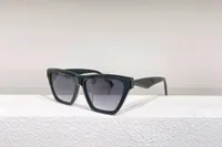 Cat Eye Sunglasses Shiny Black Grey Gradient 103 Women Glasses Shades Sonnenbrille Wrap Occhiali da sole UV Eyewear with Box