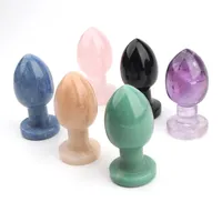 Huge Anal Plug Crystal Jewelry Heart Butt Stimulator Dildo Amethyst Buttplug Sex Toys for Women Couple Products