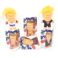 Toptan parti lehine 10 cm Başkanlık Havalandırma Trump Model Oyuncaklar Bebek Oyuncaklar Troll Bebek Hile Oyuncaklar DHL EE