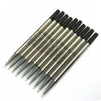 10 PC/Lot 0.5mm Silindir Kalem Doldurma Tasarımı İyi Kaliteli Siyah Rollerball Kalem Mürekkep Doldurma Hediye Okulu Ofisi Supplicy186N