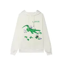 Lanvin Light Luxury Hoodie для мужчин и женщин 2022 Ранняя весна детское слон Crocodile Print Hoodie Outdoor Trend Street Fashion X 'x
