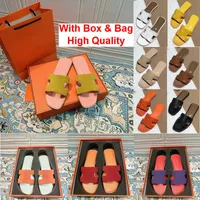 Verão Oran Sandal Designer Slides Slippers Sapatos femininos de alta qualidade com caixa e bolsa FLIP FLIP CROCODIL