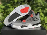 Brand Shoes 4s Infrared 23 Basketball Mens Dark Grey Black Cement IV Designer Sports Sneakers Size US7-13 Shoebox