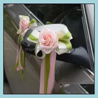 Weihnachtsdekoration Hochzeitsgeschenk Auto Kleine frische Rückseite Spiegel Drop Lieferung 2021 Blumen Partei liefert Events JUKAB