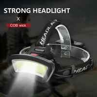 8000LM COB Powerful Led Headlamp Waterproof Head Light USB Rechargeable 4 Modes Camping Torch Ligh 18650 Battery268i