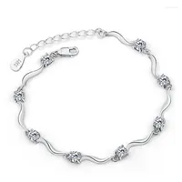 Corrente da cadeia Link Trendy Vintage Adorável pulseira de cristal de zircão pulseiras fêmeas pulseiras para las mujeres vbs4064link Lars22