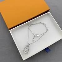 Collier de verrouillage pour femmes concepteur de luxe pendentif diamants colliers mode pour femmes pour hommes
