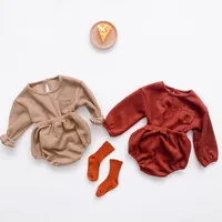 Juegos de ropa Sweater Autumn Baby Sweep Cabina de algodón de algodón coreano Top de manga larga Tapa de pan de pan de pan.