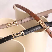 2022 TopSelling girl Leather belt women's fashion girdle versatile decorative thin suit summer Korean black jeans Classic luxury waistband for women