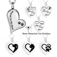 Hänge halsband kremering smycken för aska husdjur urn halsband hjärta med vacker presentation presentförpackning och tratttillbehör