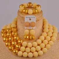 Orecchini collana beige perle africane set di gioielli simulato perla tradizionale nigeriano tradizionale fzz93earrings orecchini
