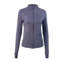women&#039;s Fashion Spring and Autumn Tight-fitting Thin Sportswear Training Running Gym Yoga solid color cardigan jacket