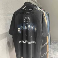 디자이너 T 셔츠 스웨트 셔츠 티셔츠 Balencaigas의 남성 스웨터 교정 고등판 파리 조수 브랜드 독일 전차 씻는 검은 색 O처럼.