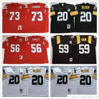 NCAA 75th Vintage Football White 20 Rocky Bleier Jerseys Stitched Mitchell and Ness Red 56 Andre Tippett 73 John Hannah Jersey Black 59 Jack Ham College